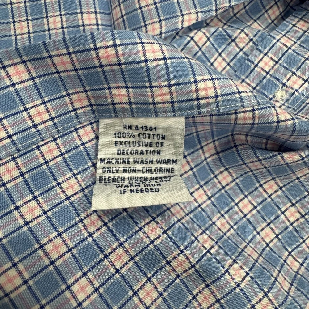 POLO‎ Ralph Lauren Button Down Shirt XL Blue Plaid Pony Cotton Mens